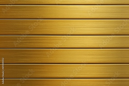 Brushed gold horizontal lines metal background texture created with Generative AI technology
