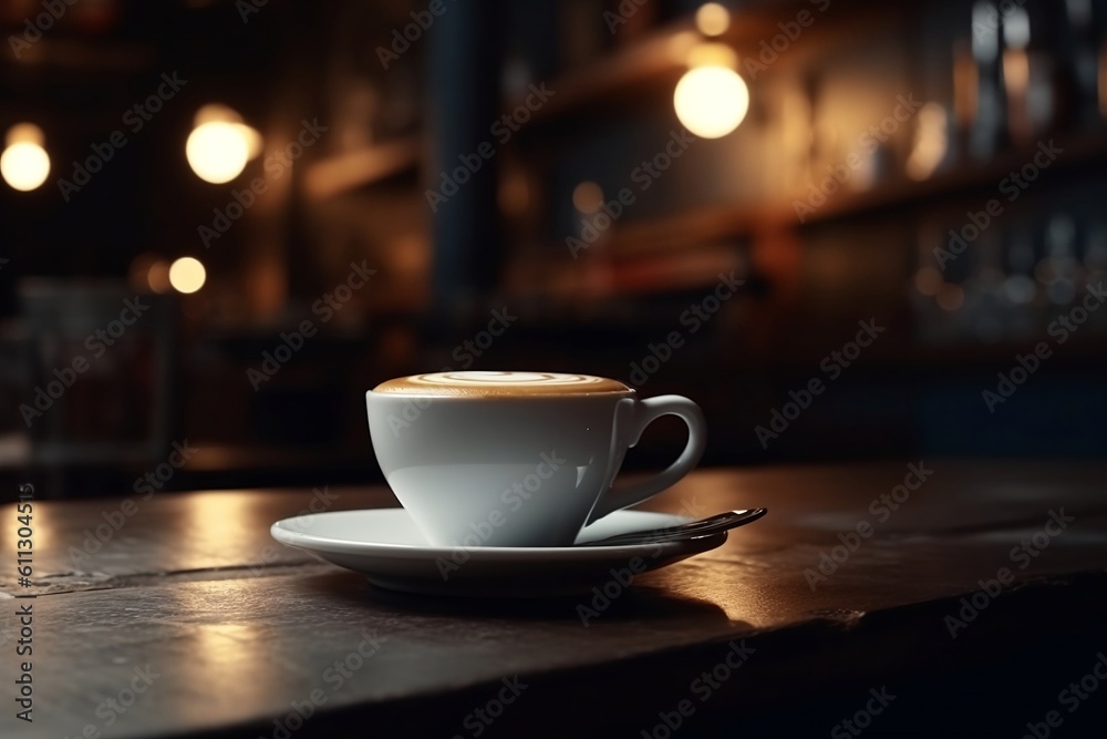 cup of coffee on the table. cup of coffee on the table.