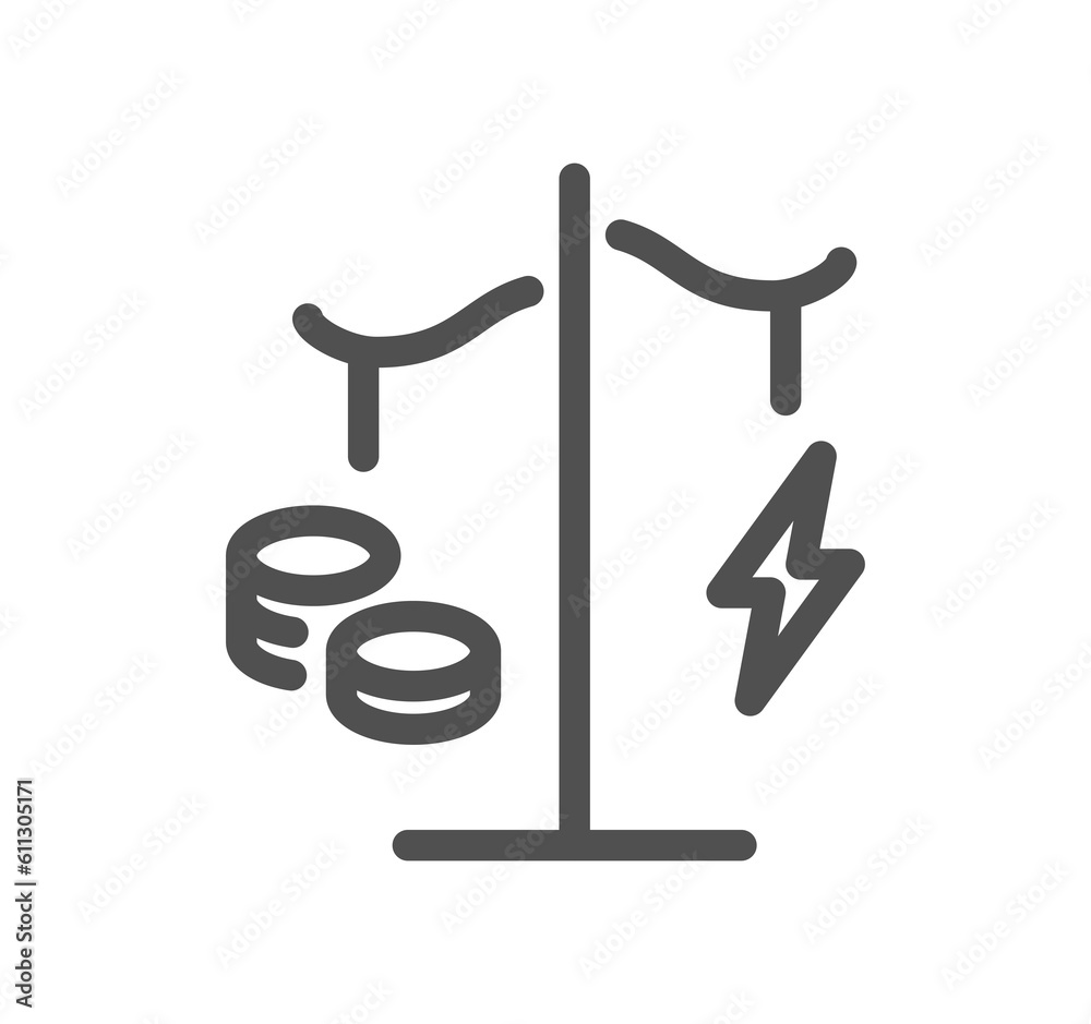 Energy related icon outline and linear symbol. Energy related icon outline and linear symbol.