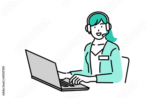 woman call center agent