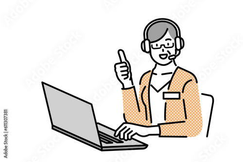 woman call center agent