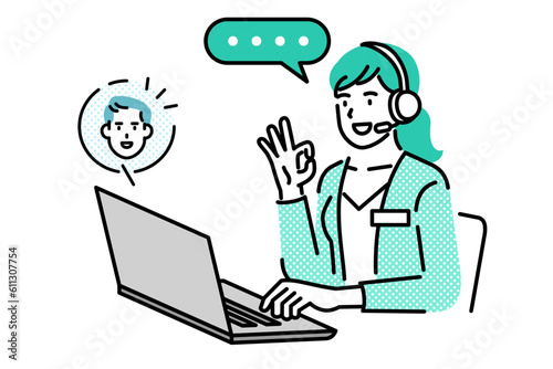 woman call center agent