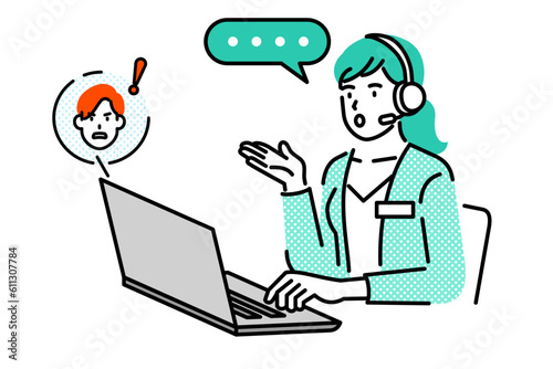 woman call center agent