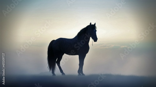 silhouette of a horse © kendra