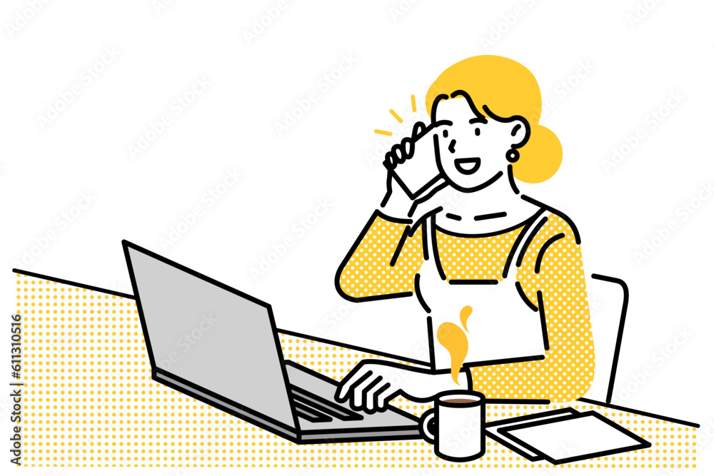 person working with laptop, business concept