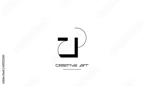 ZP, PZ, Z, P abstract letters logo monogram