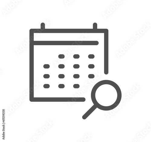 Calendar related icon outline and linear symbol. 