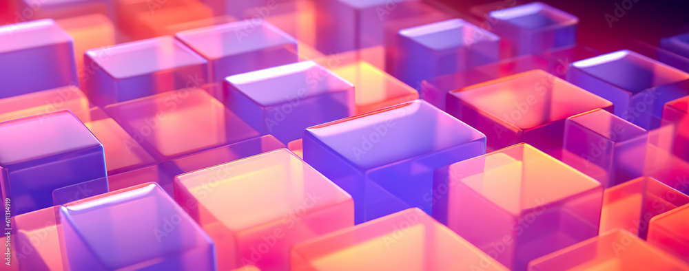 Transparent glass with gradient colors background. abstract geometry background. Generative AI Transparent glass with gradient colors background. abstract geometry background. Generative AI