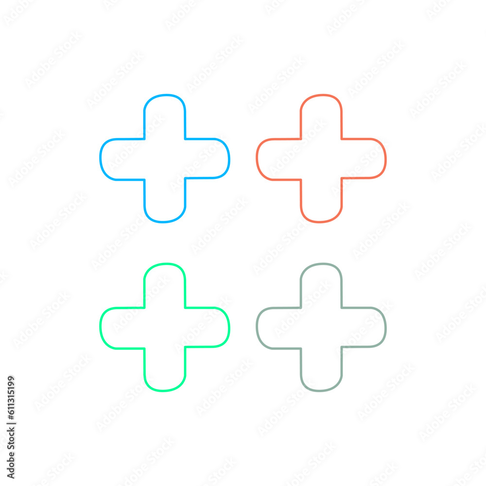 MEDICAL CROSS SIGN SYMBOL LOGO ISOLATED ON WHITE MEDICAL CROSS SIGN SYMBOL LOGO ISOLATED ON WHITE