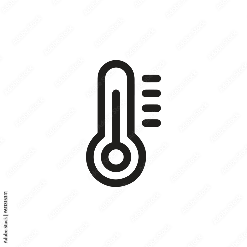 Thermometer icon vector. Linear style sign for mobile concept and web design. Thermometer symbol illustration. Pixel vector graphics - Vector. Thermometer icon vector. Linear style sign for mobile concept and web design. Thermometer symbol illustration. Pixel vector graphics - Vector.