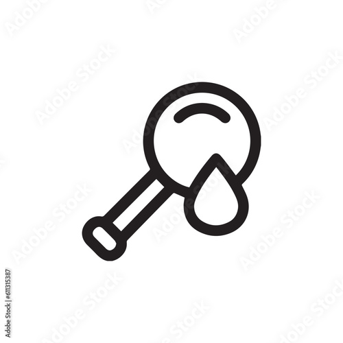 Blood Test icon vector. Linear style sign for mobile concept and web design. Blood Test symbol illustration. Pixel vector graphics - Vector.