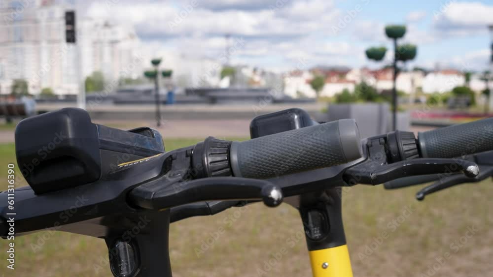 scooter rental through the application on the phone concept 4k scooter rental through the application on the phone concept 4k