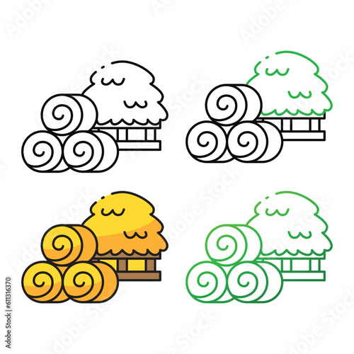 Haystack icon design in four variation color