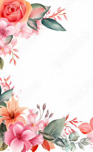  Colorful Border with Flowers.