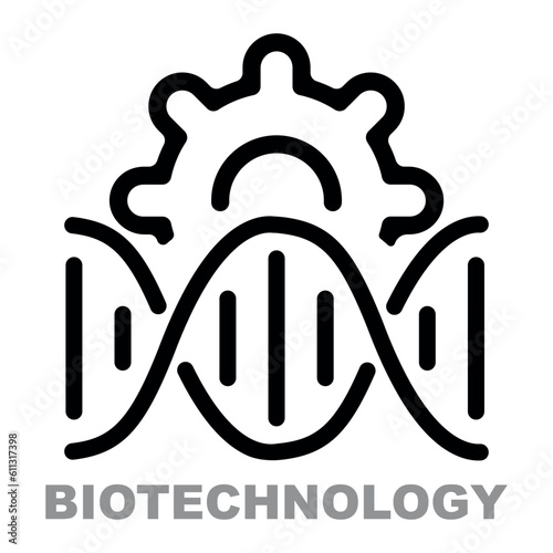 Biotechnology vector icon illustration. Genetic modifications. Future technology.