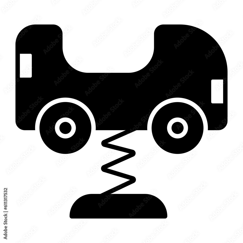 Baby Car Glyph Icon Baby Car Glyph Icon