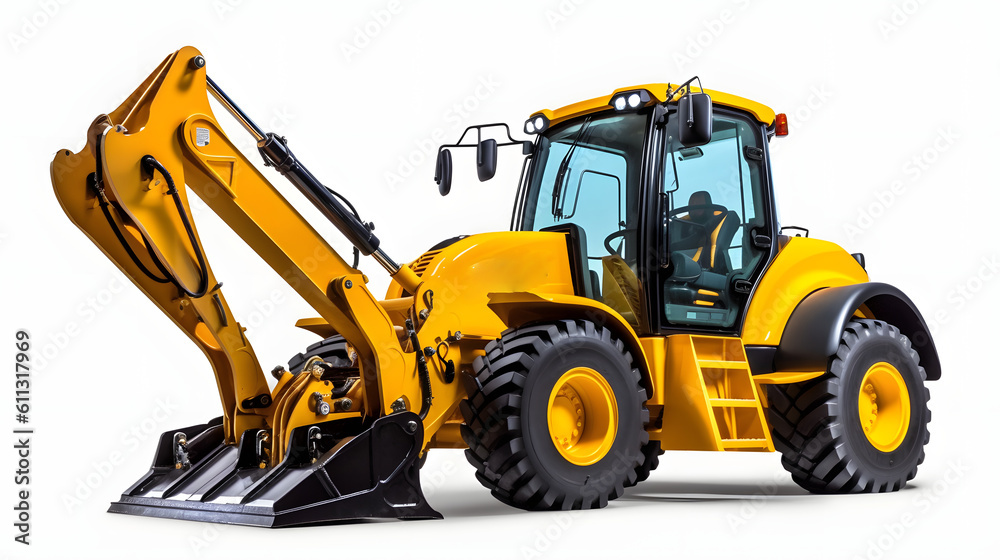 excavator isolated on white excavator isolated on white