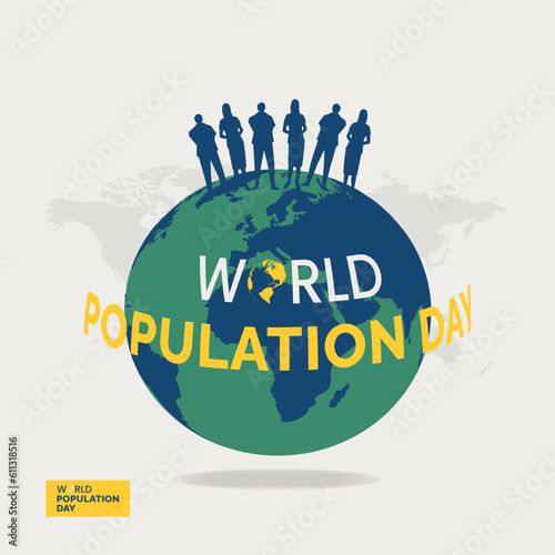 World population day poster design vector