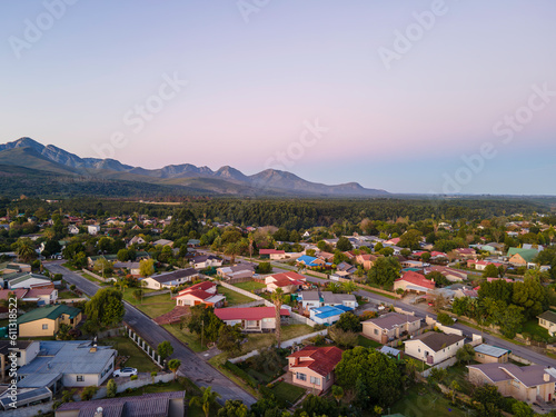 Konstfotografi Neighbourhood Denneoord Colourfull Sunset Outeniqua Mountains George Western Cap
