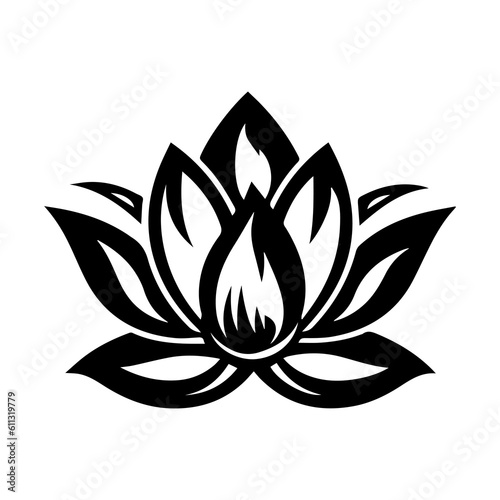 Lotus flowers vector silhouettes, logo, icon, isolated on white background, vector illustrations.