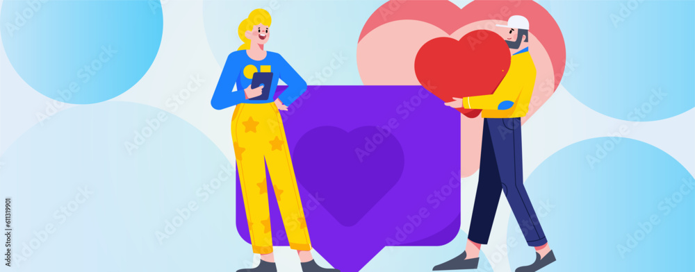 Happy Valentine's Day flat character vector concept operation hand drawn illustration
Happy Valentine's Day flat character vector concept operation hand drawn illustration
