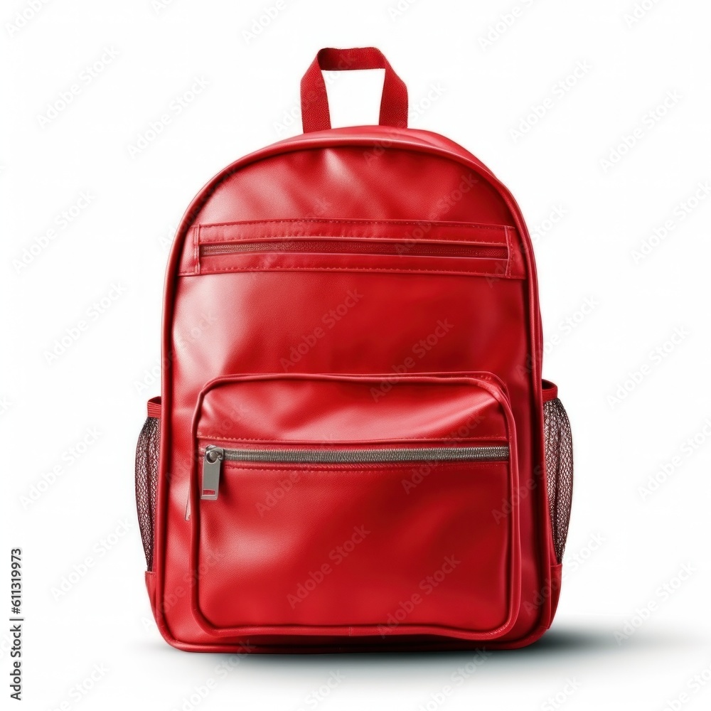 Fototapeta premium School backpack isolated. Illustration AI Generative.
