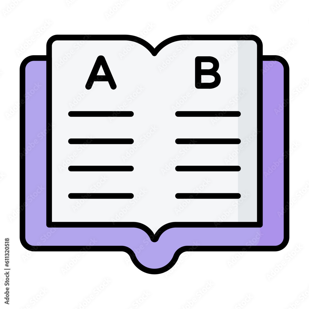 Book Reading Line Color Icon Book Reading Line Color Icon