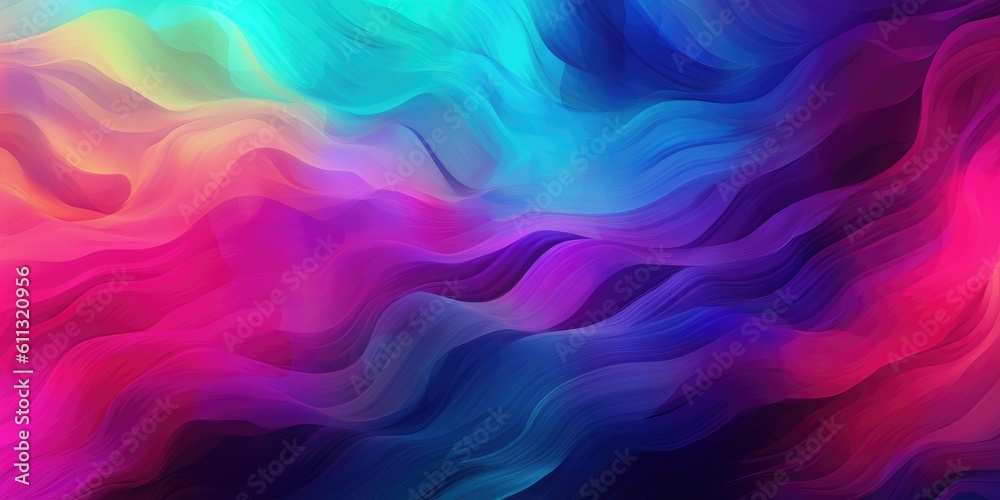 Rainbow multicolored background, in the style of dark pink and dark aquamarine, luminescent color scheme, dark purple and light blue, dark purple and light cyan, created with generative ai