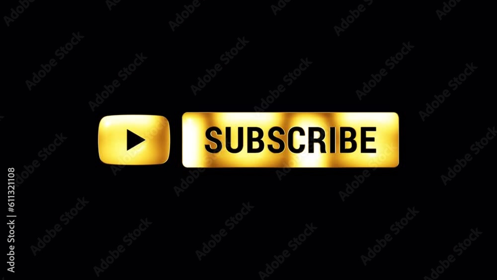 Loop Subscribe golden shine light motion effect animation on black abstract background. promote advertising concept isolate using QuickTime Alpha Channel proress 444 Loop Subscribe golden shine light motion effect animation on black abstract background. promote advertising concept isolate using QuickTime Alpha Channel proress 444