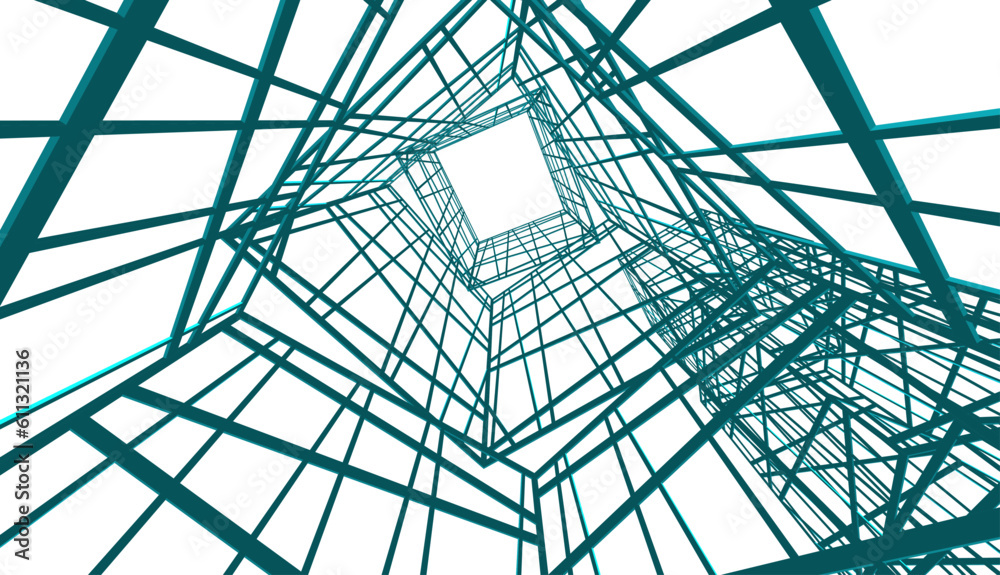 Modern building 3d. Architectural background Modern building 3d. Architectural background