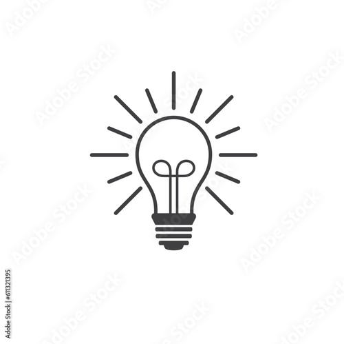 illustration of light bulb, electronic, vector art.
