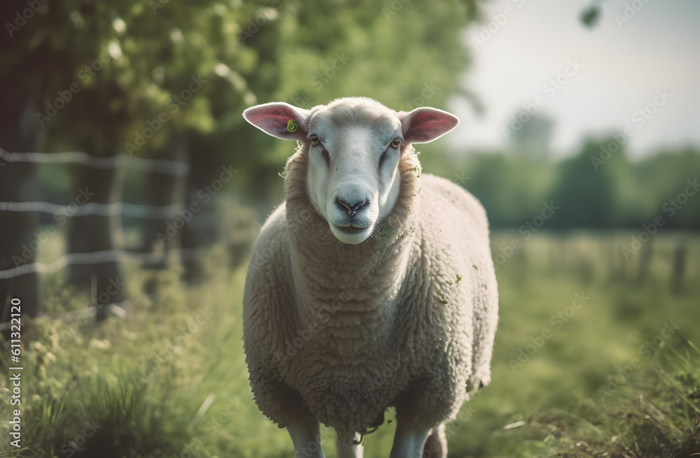 Fototapeta premium sheep in a field