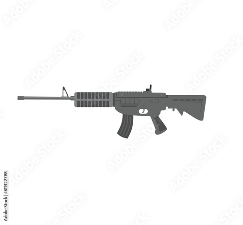 m4 assault rifle vector art illustration gun design