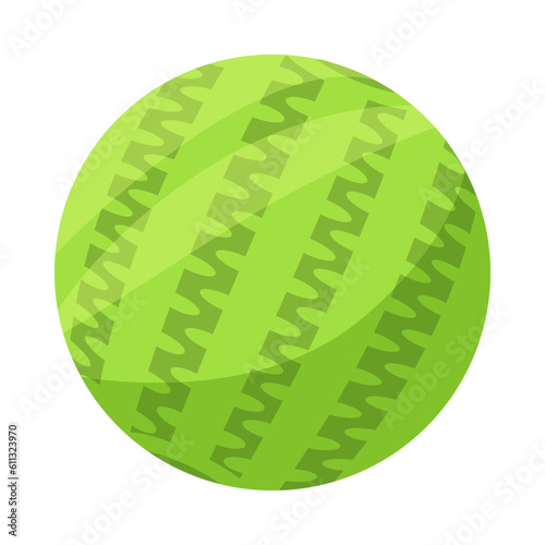Rubber ball dog toy.Green rubber training and treats for dog.Cartoon vector illustration.Isolated on white background.
