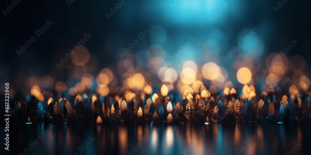 Sequins banner background, New year card with copy space, Generative Ai