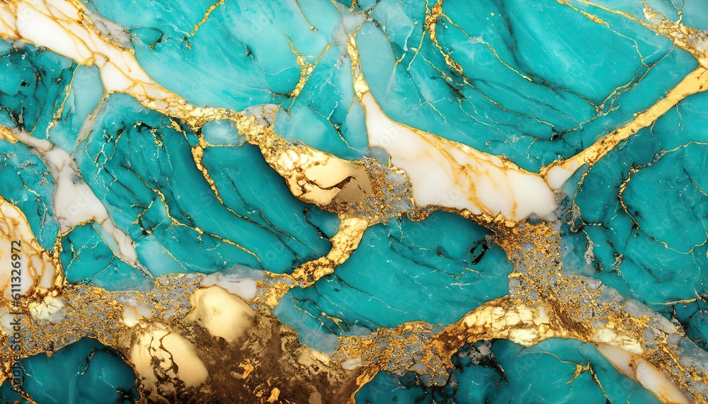 Luxurious Aqua Tone onyx marble with golden veins high resolution, Turquoise Green marble, polished slice mineral, blue water in swimming pool rippled water surface detail background modern interior