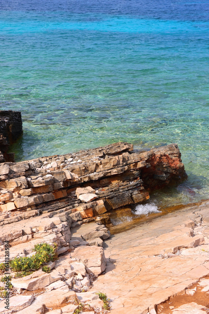Beautiful wild beach on Proizd, tiny island in southern Croatia. Beautiful wild beach on Proizd, tiny island in southern Croatia.