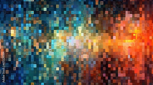 Futuristic Digital Pixelated Pattern