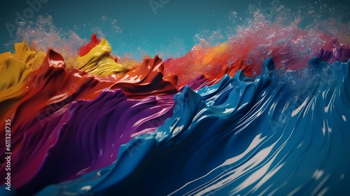 Bold paint splatters, colorful desktop wallpaper