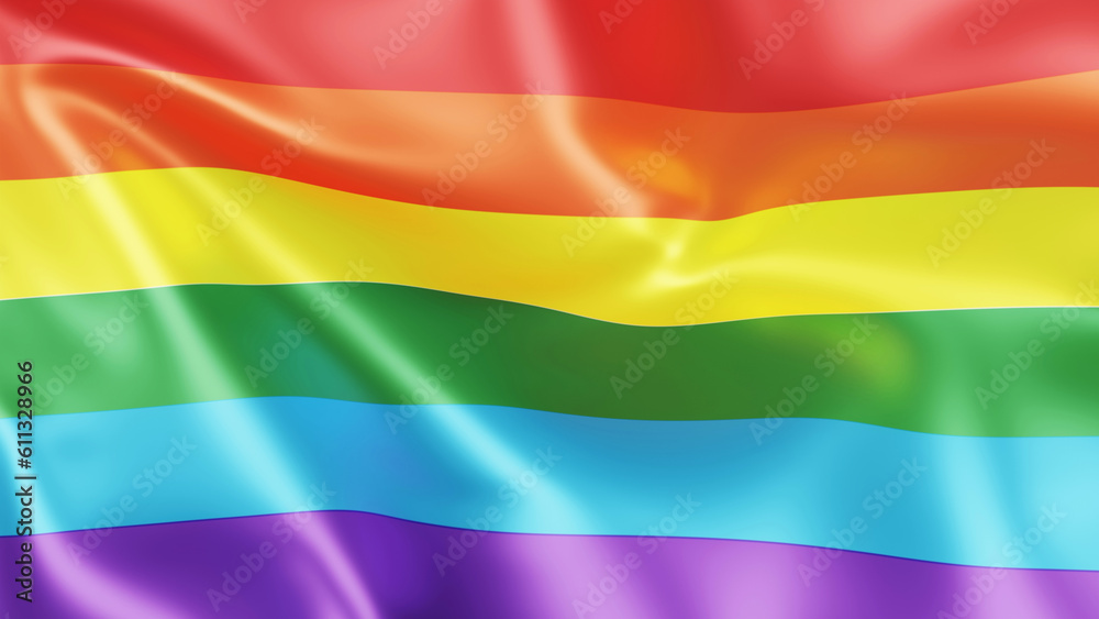 Fototapeta premium A flag of pride 3d rendering