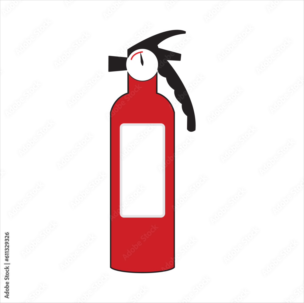 fire extinguisher icon or sign on white background, vector Illustration fire extinguisher icon or sign on white background, vector Illustration