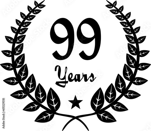 99 Years Anniversary stilyzed Laurel, black and white