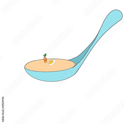 spoon of yogurt with spoon