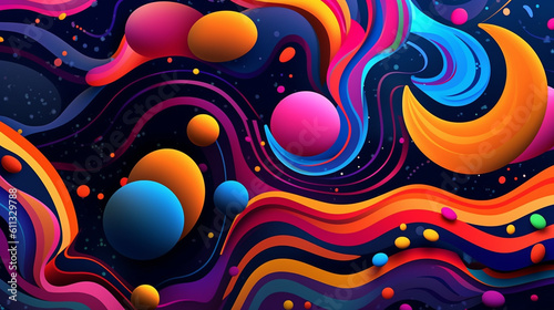 Colorful Illusions, A Psychedelic Pop Art Extravaganza - Created with Generative AI
