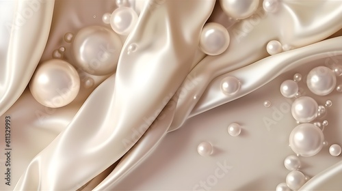 A breathtaking ımage of a silk and foil pearl background