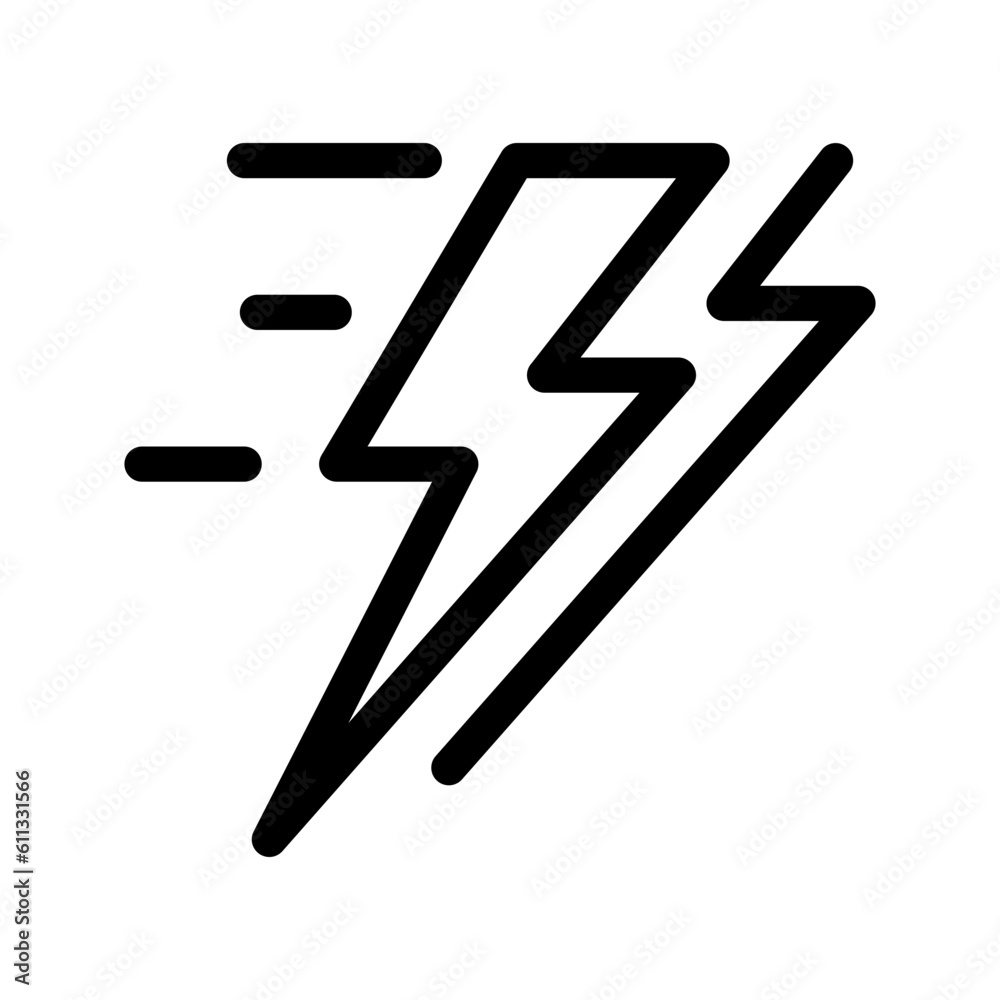 Thunder Icon Vector Symbol Design Illustration Thunder Icon Vector Symbol Design Illustration