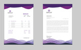 letterhead and invoice design vector