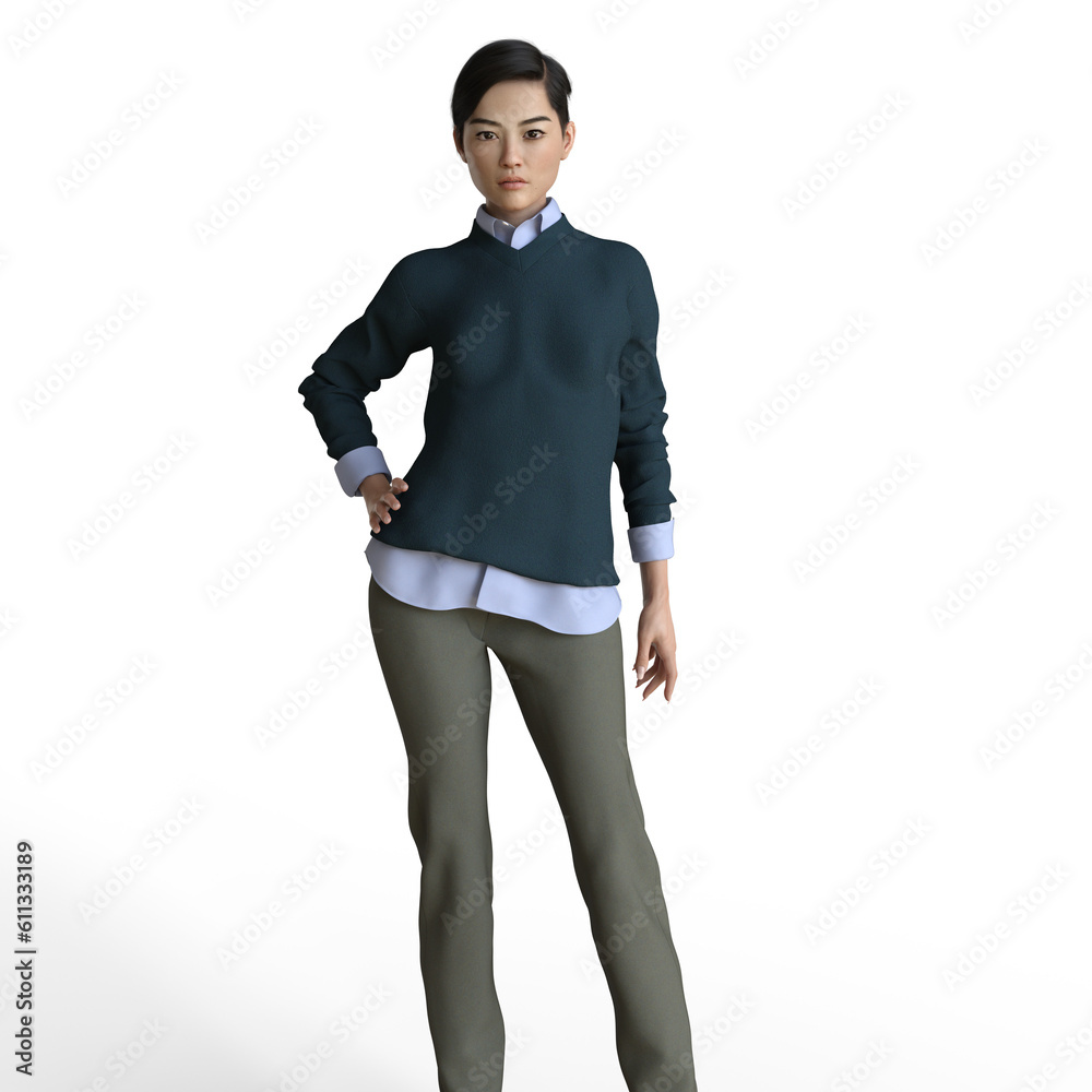 Gender neutral business person posed Gender neutral business person posed