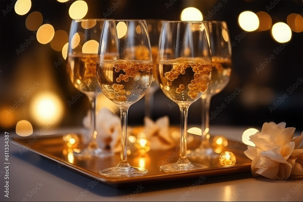 spring and summer drink glass on background