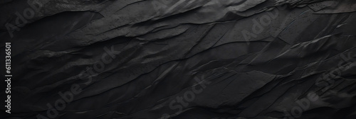 Slate, texture consisting of dark grey and black, banner, generative AI